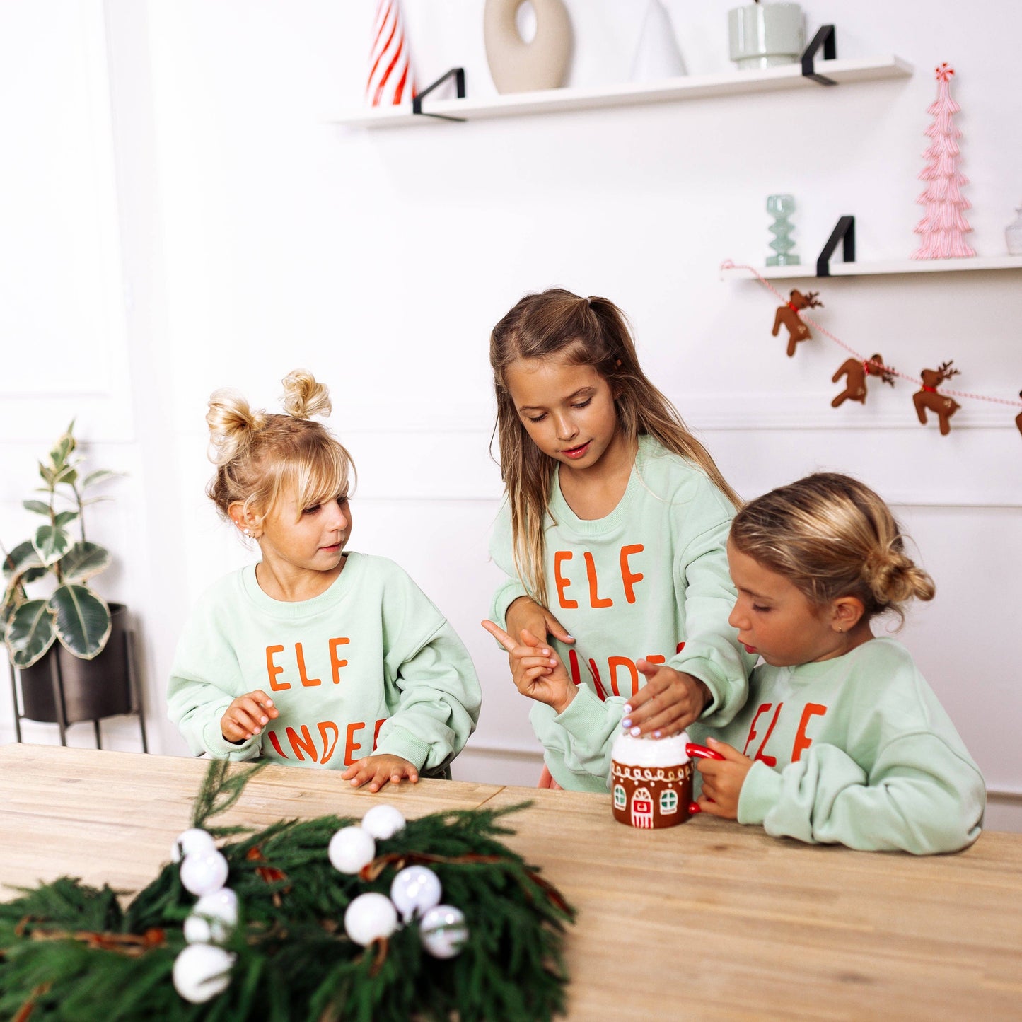 ELF FINDER | GREEN | oversized drop shoulder pullover | KIDS