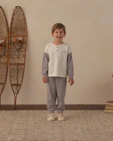 Kids' Cargo Jogger in Dusty Blue | Rylee + Cru