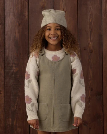 Odette Overall Dress in Dark Sage | Rylee + Cru