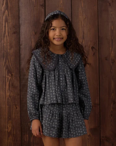 Heart Ditsy Print Tiered Mini Skirt | Rylee + Cru