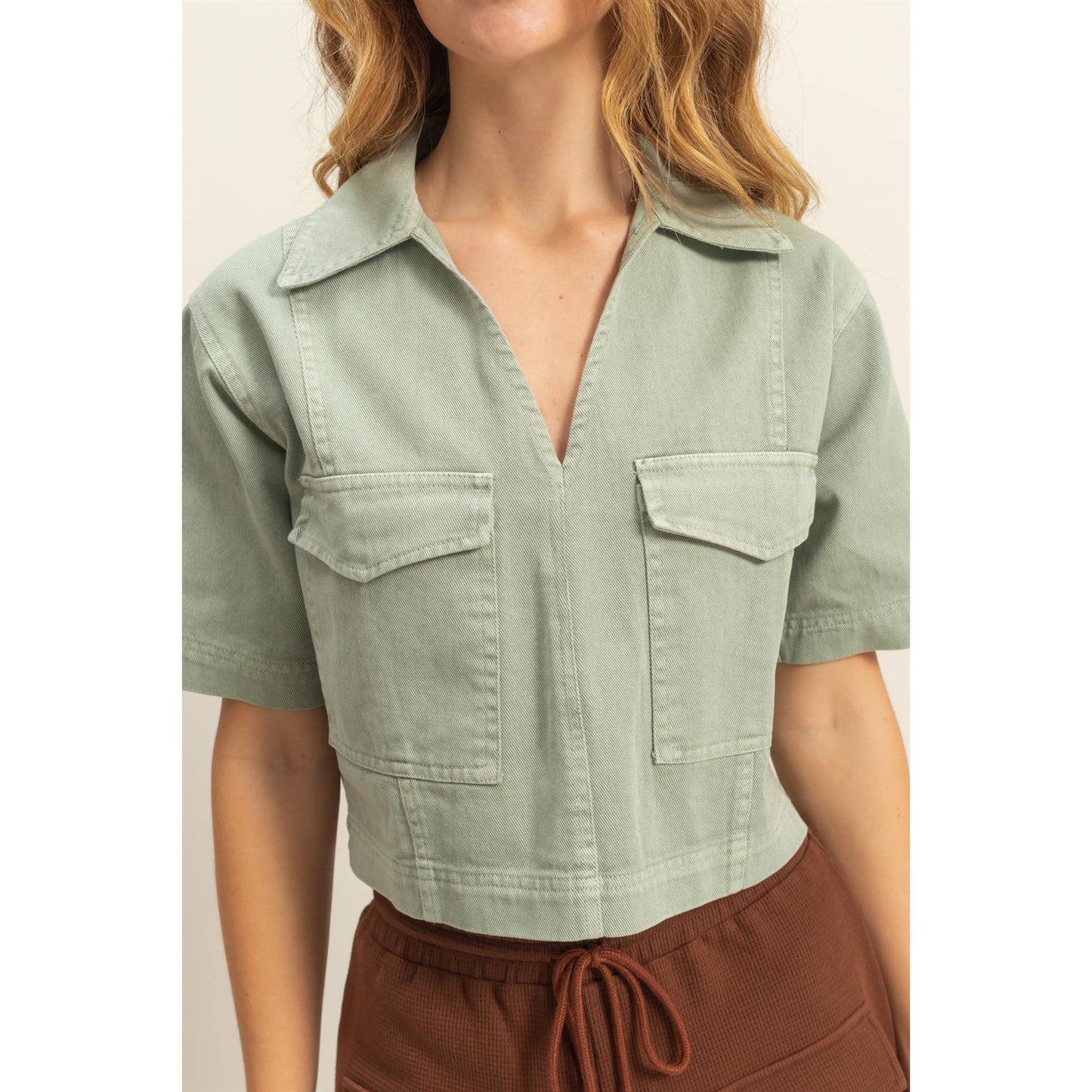 Spring Short Sleeve Denim Shirts
