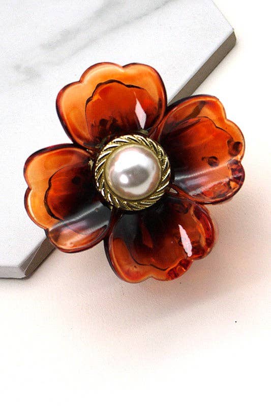 PEARL FLOWER HAIR CLAW CLIPS | 40H496