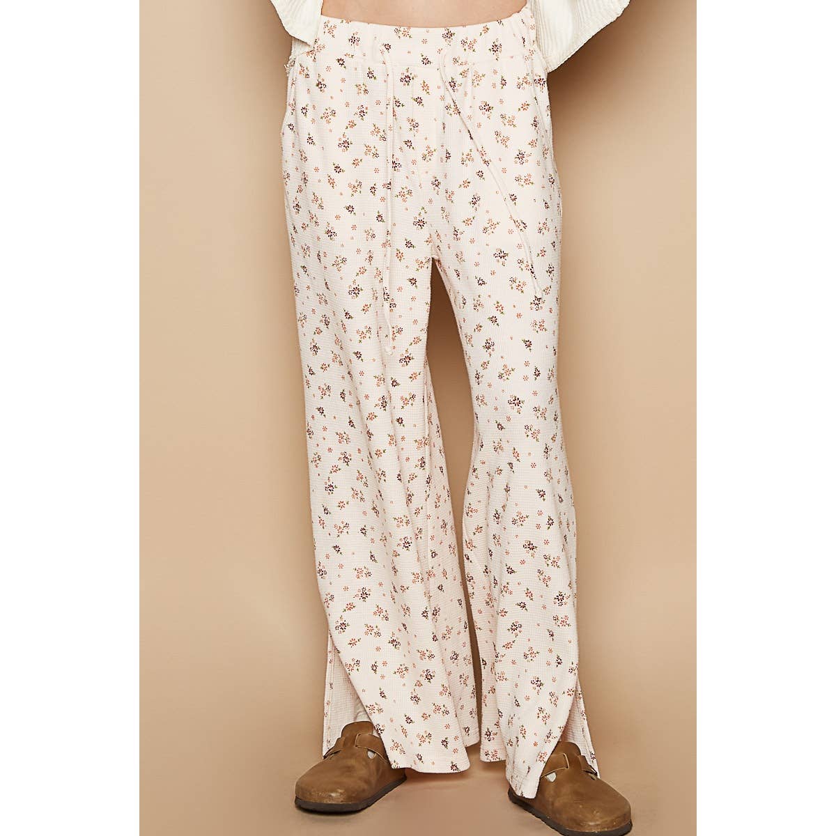 Vintage washed stretchable waist band casual pants