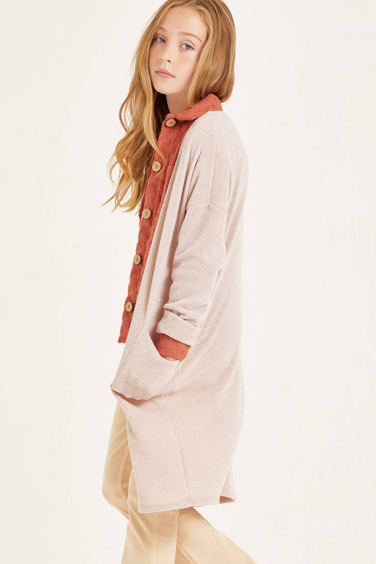 Open Front Knit Cardigan