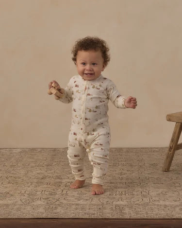 Ski Town Organic Cotton Long John Pajama Set | Rylee + Cru