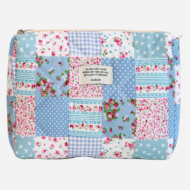 Colorful Flower Print Portable Make Up Bag DP25C562