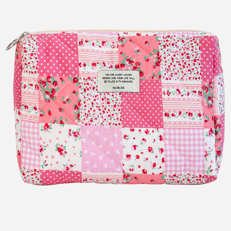 Colorful Flower Print Portable Make Up Bag DP25C562
