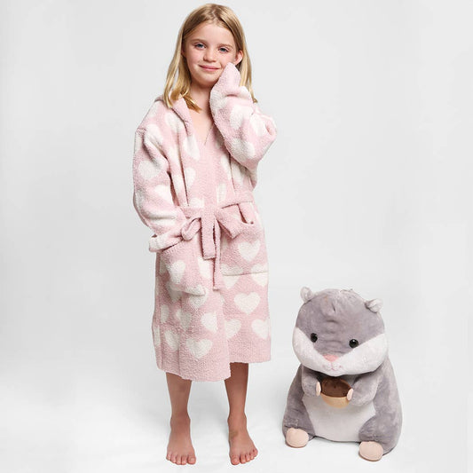Children's Multi Print Luxury Soft Hooded Robe