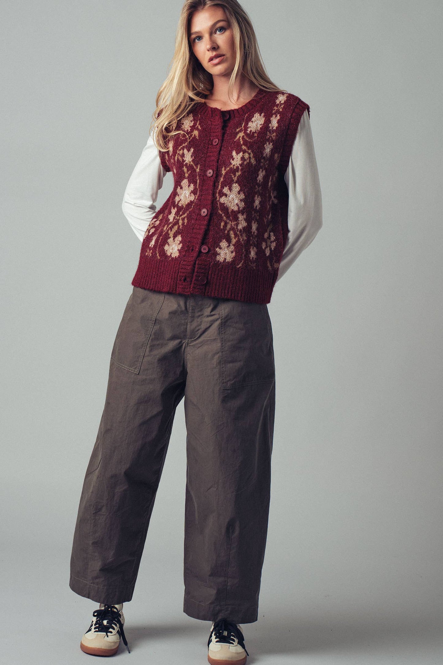 Boho Relaxed Wide-Leg Cargo Pants