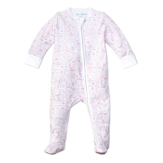 Boston Zip Baby Onesie - Joy Street (*strawberry/cloud)