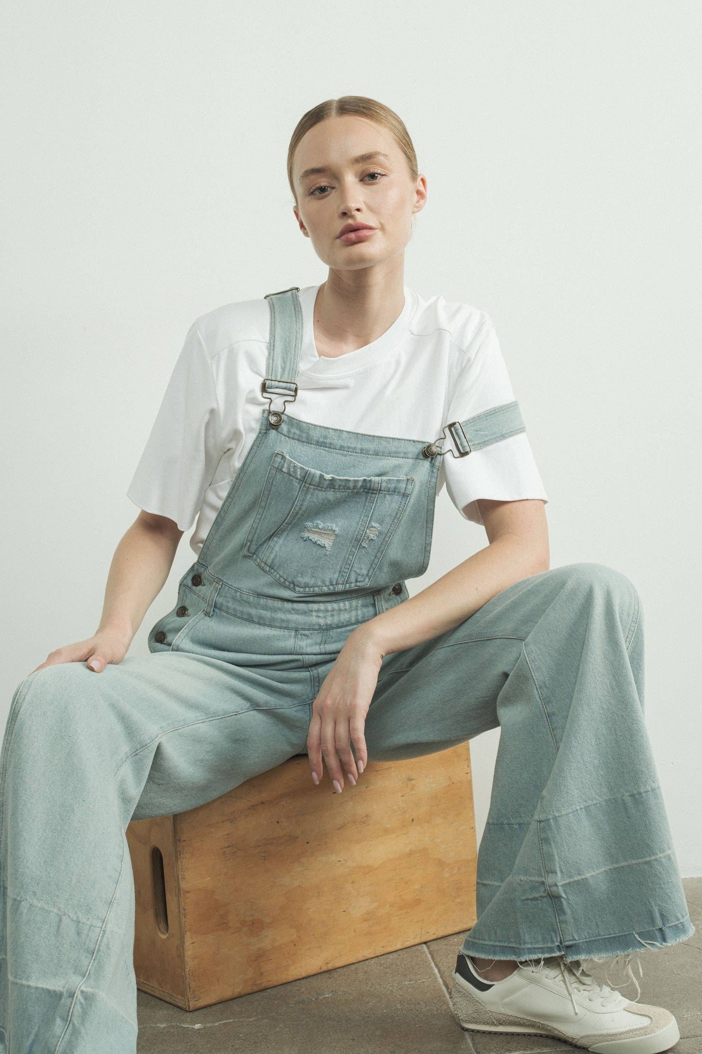 Milly Wide Leg Denim Overall