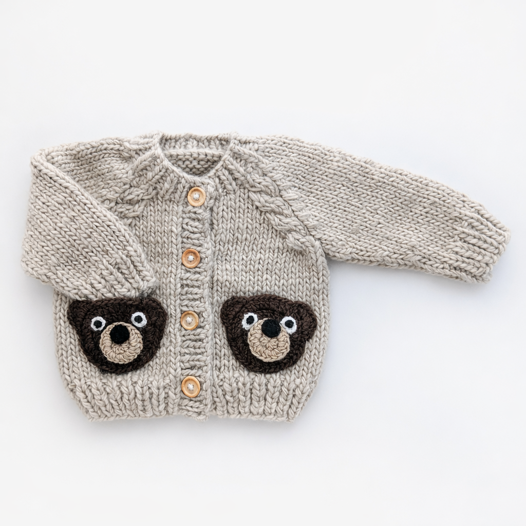 Brown Bear Cardigan for Baby & Toddler