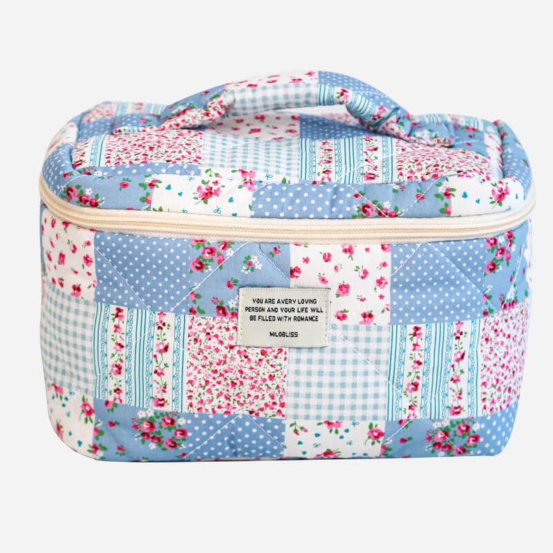 Colorful Flower Print Portable Make Up Bag DP25C562