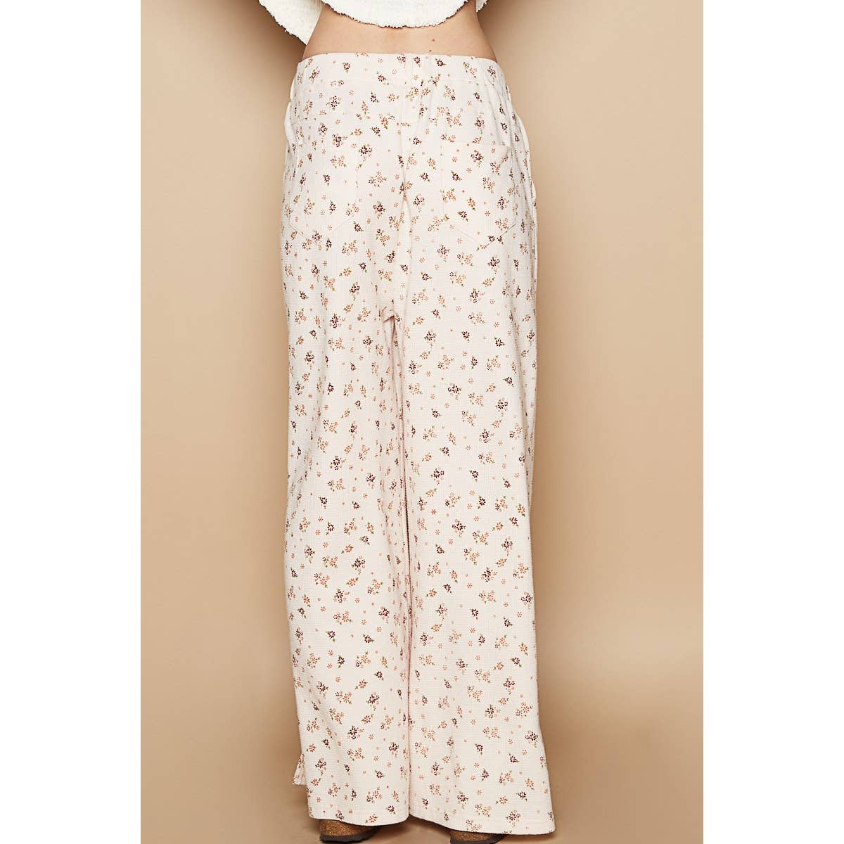 Vintage washed stretchable waist band casual pants