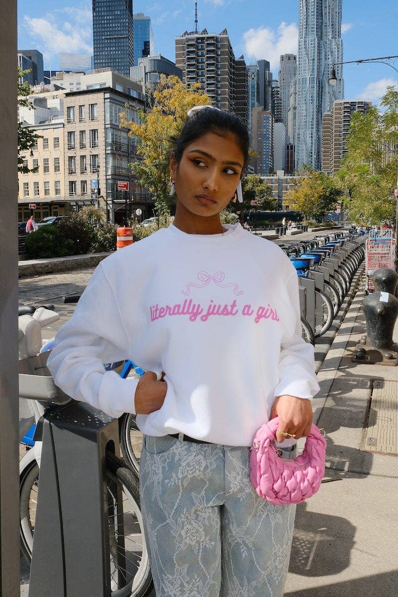 Literally Just A Girl Graphic Sweatshirt