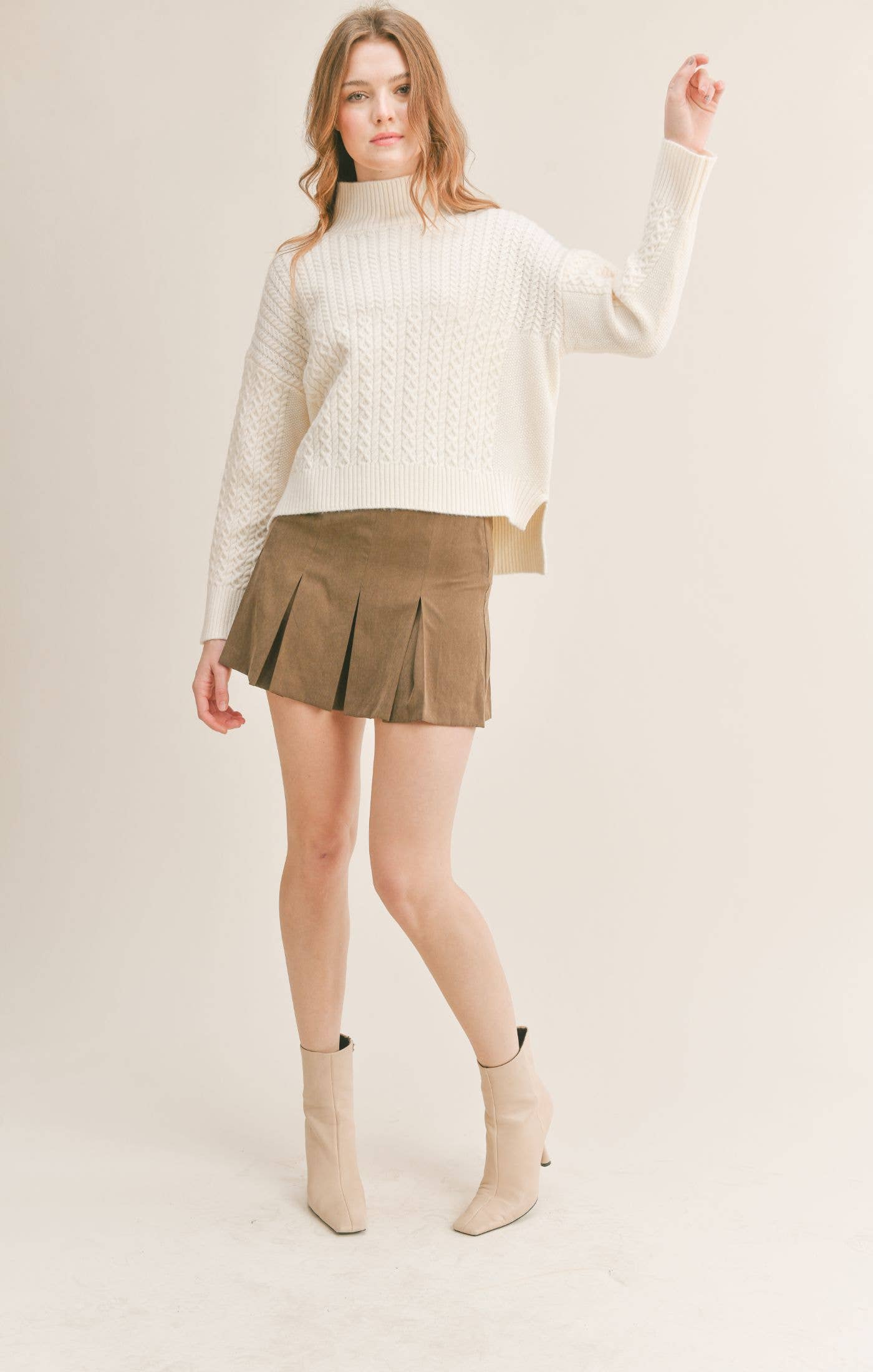 Ivory Turtleneck Sweater