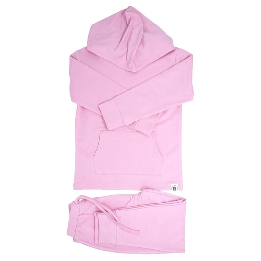 Hooded jogger set Carnation Pink - Sweet Bamboo