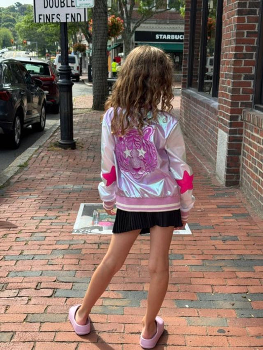 Tiger Metallic Varsity Jacket - Iscream
