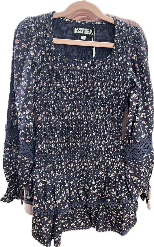 Tracy Dress in Midnight Ditsy - KatieJ NYC