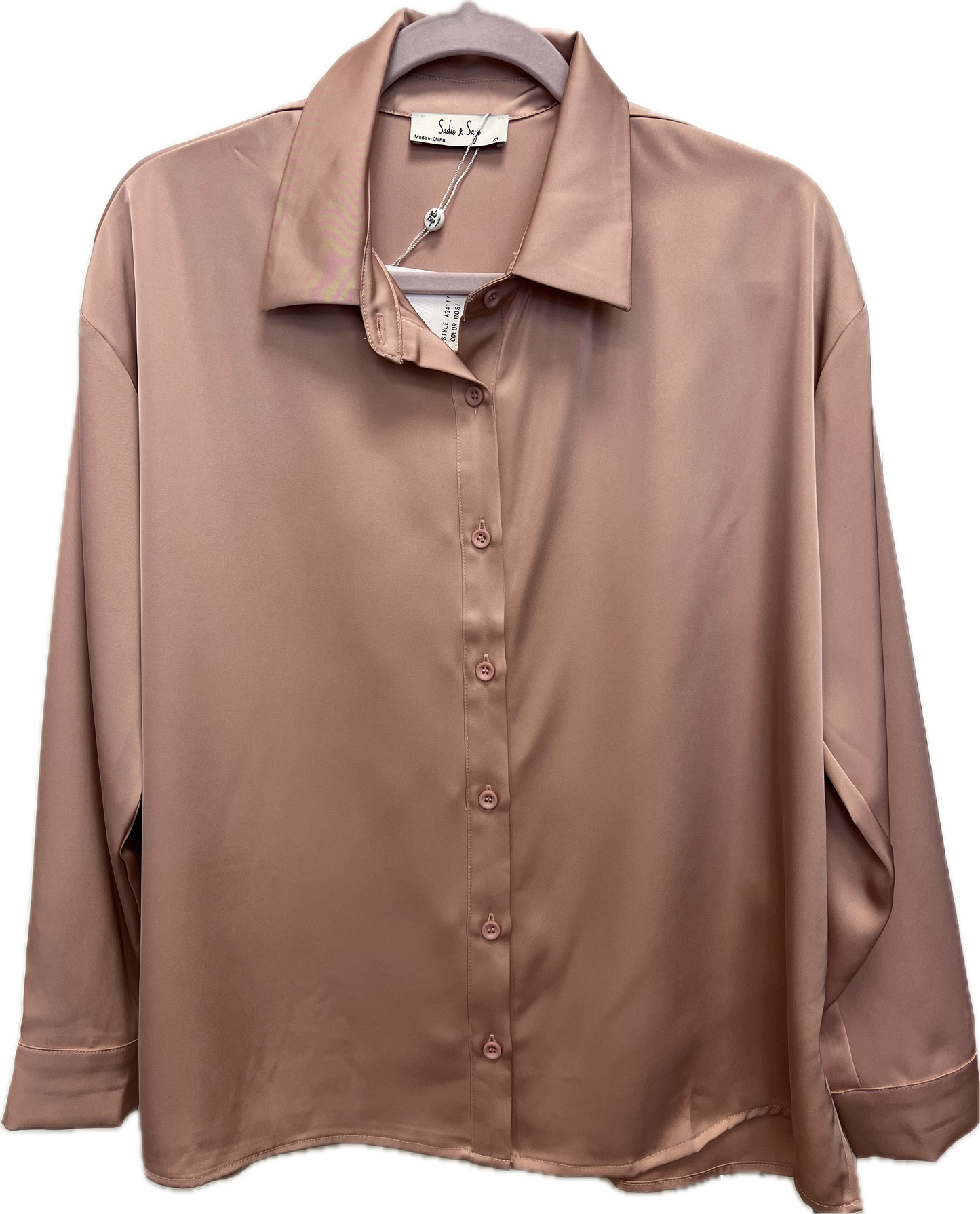 Pink collared button down - Sadie & Sage