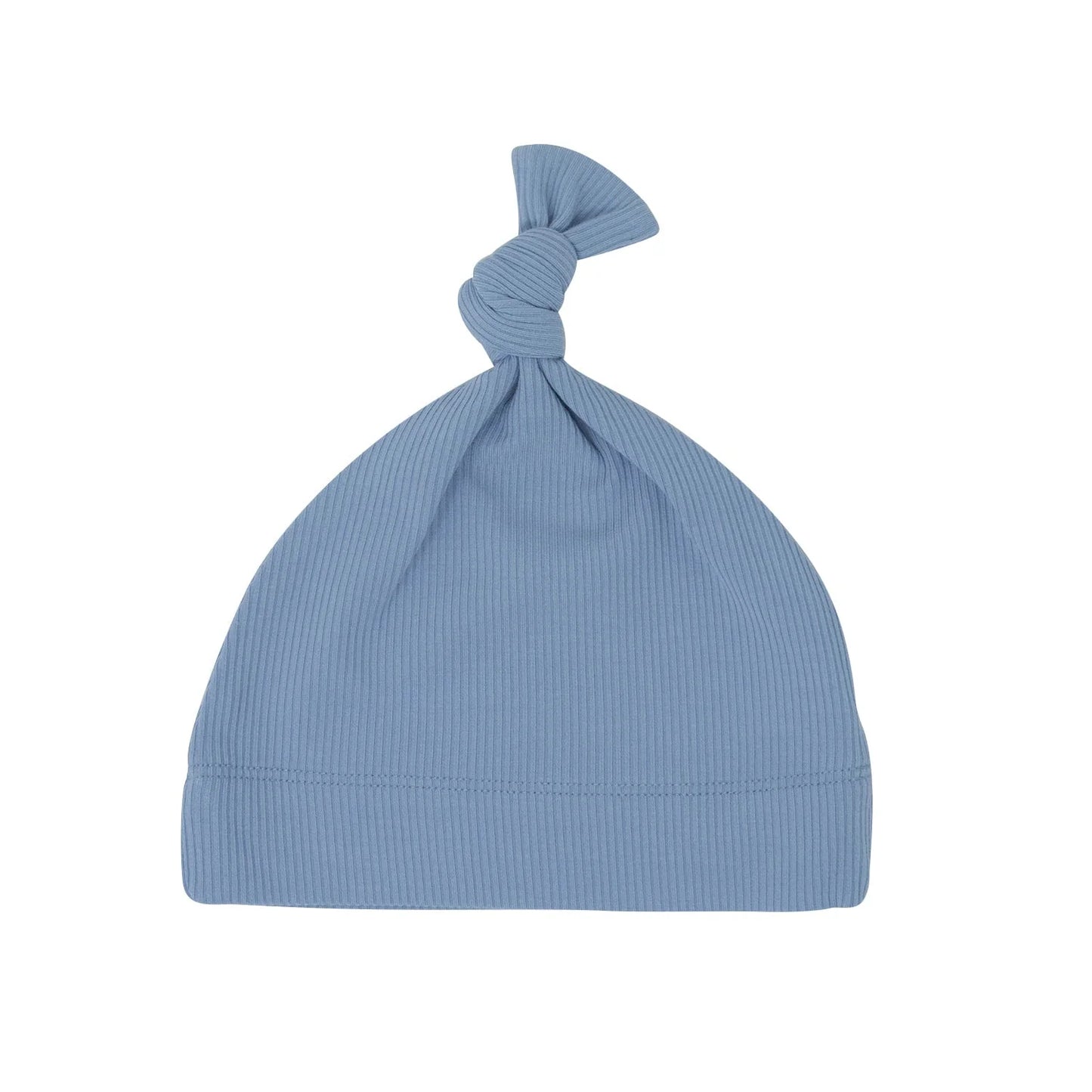 Knot Hat - Blue Fog Ribbed - Sweet Bamboo