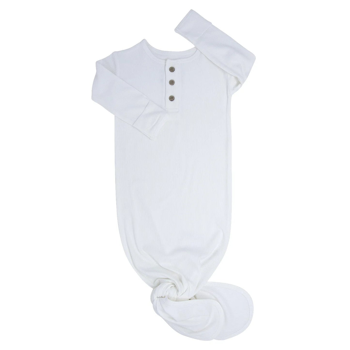Knotted Infant Receiving Gown - Sweet Bamboo