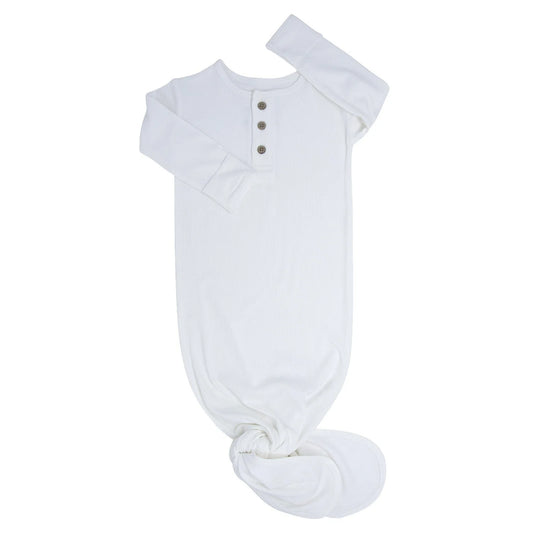 Knotted Infant Receiving Gown - Sweet Bamboo