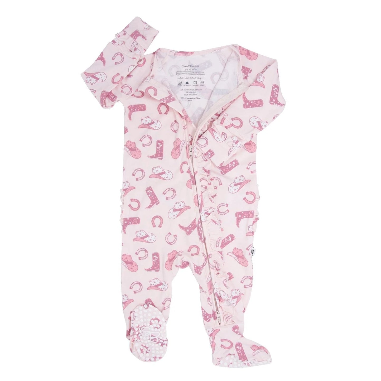 Ruffle Footie - Sweet Bamboo