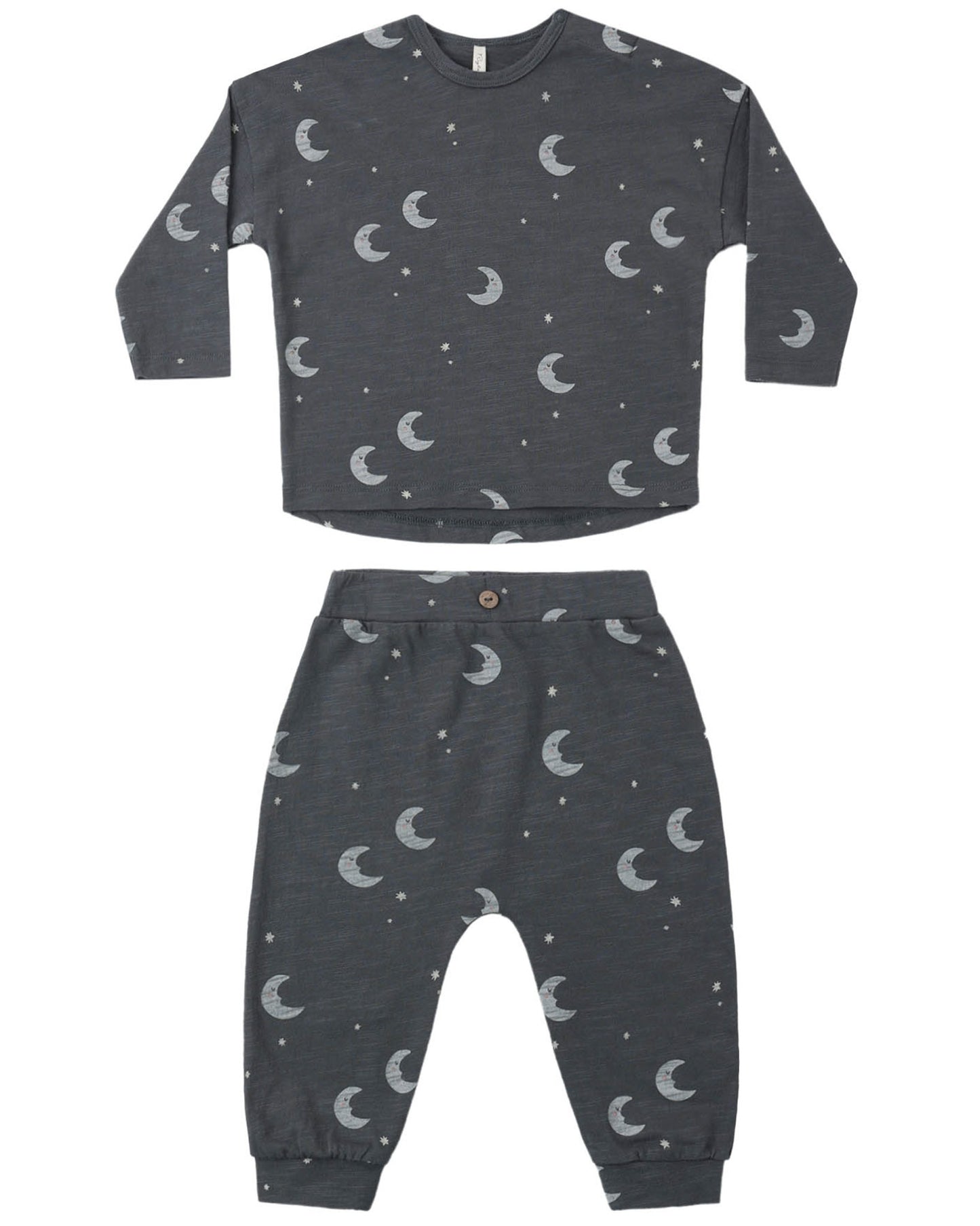 Long Sleeve Tee + Pant Set in Moons - Rylee + Cru