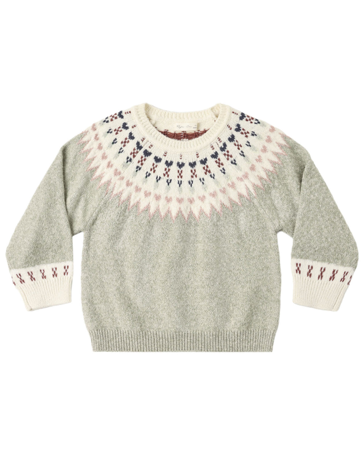 Fair Isle Sweater in Sage | Rylee + Cru