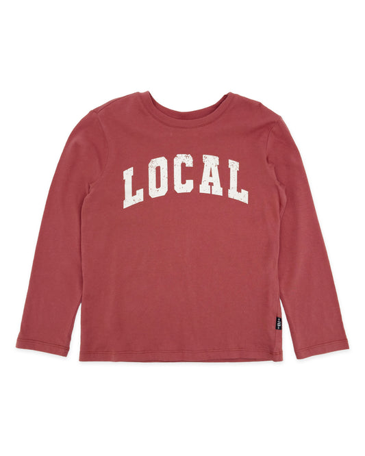 Local l/s Tee in canyon red - Feather 4 Arrow
