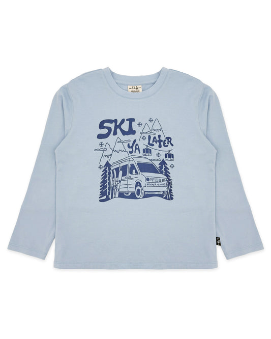 Ski Ya Later long sleeve tee in Blue - Feather 4 Arrow