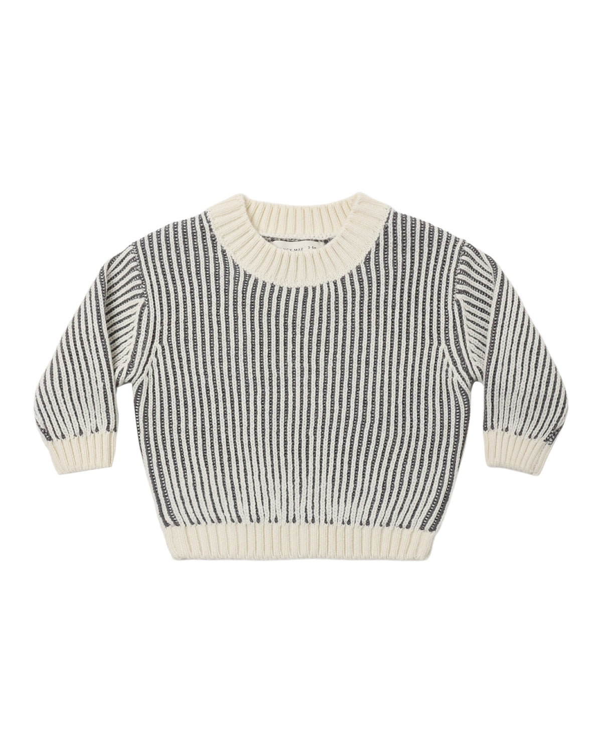 Relaxed Knit Sweater in Midnight Stripe | Rylee + Cru