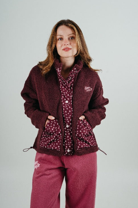 Mauve Sprout Tessa Sherpa Jacket - Happy Camp3r