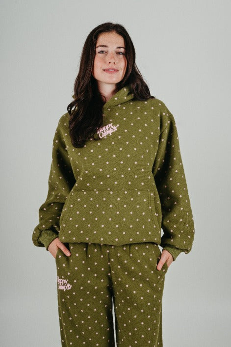 Olive Dot Hoodie - Happy Camp3r