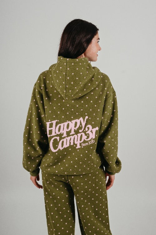 Olive Dot Hoodie - Happy Camp3r
