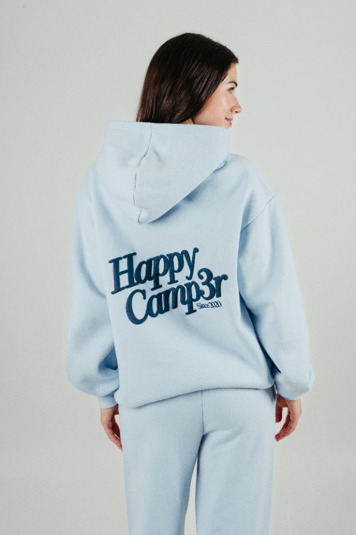 Puff Series Hoodie Dusty Blue - Happy Camp3r