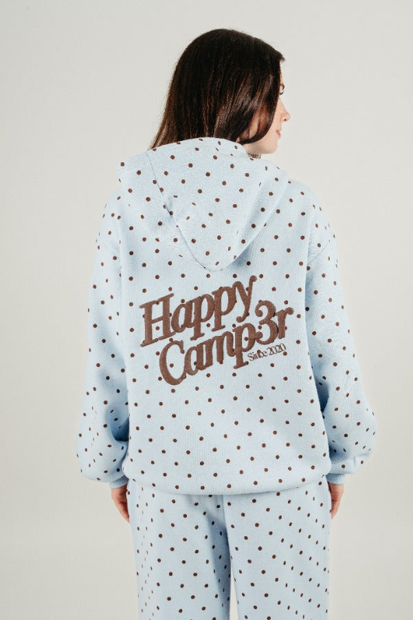 Baby Blue Speckle Hoodie - Happy Camp3r