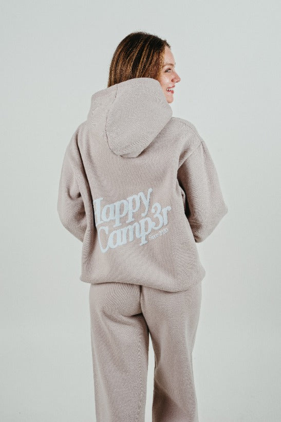 Puff Series Hoodie Taupe - Happy Camp3r