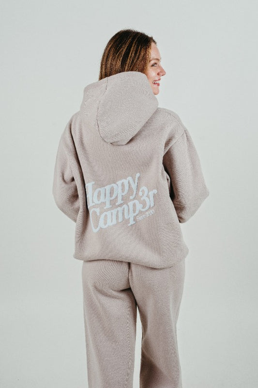 Puff Series Hoodie Taupe - Happy Camp3r