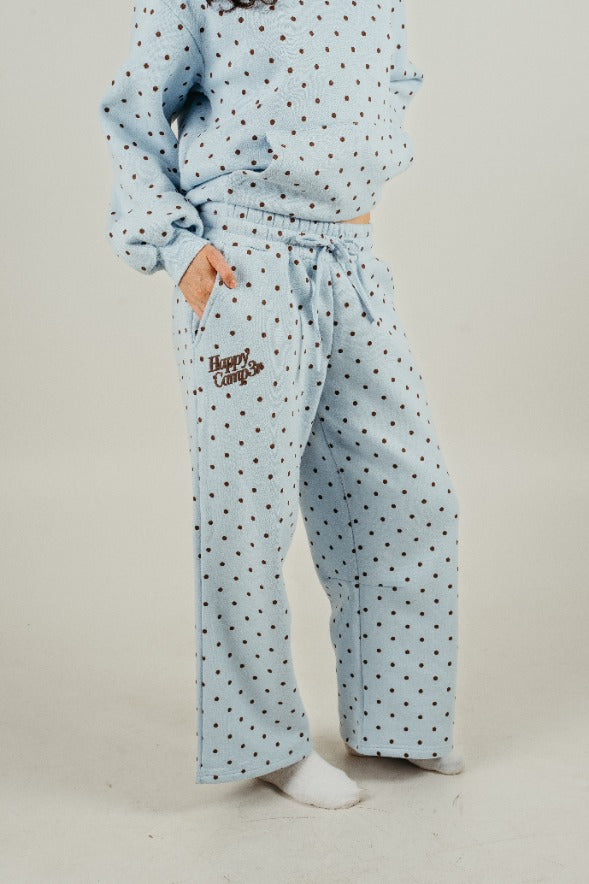 Baby Blue Speckle Barrel Sweatpants - Happy Camp3r