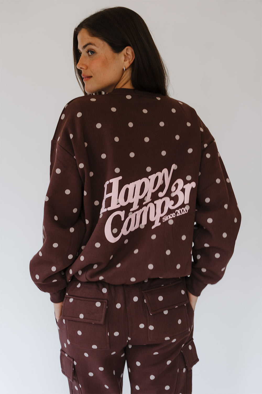 Cocoa Dot Crewneck - Happy Camp3r