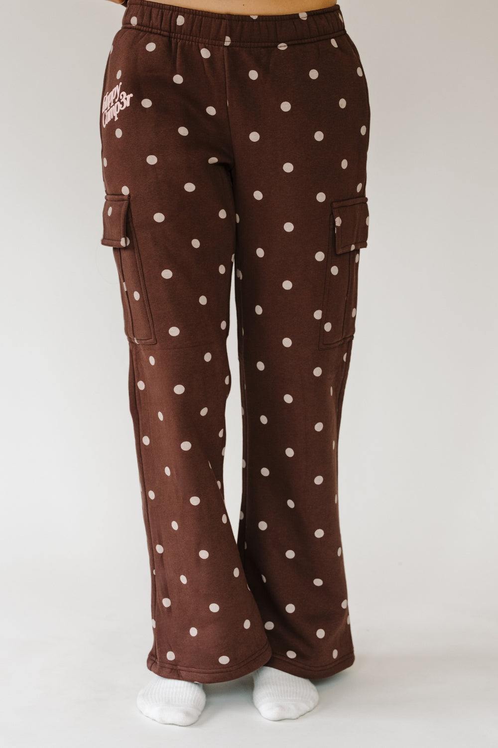 Cocoa Dot Cargo Sweatpants - Happy Camp3r