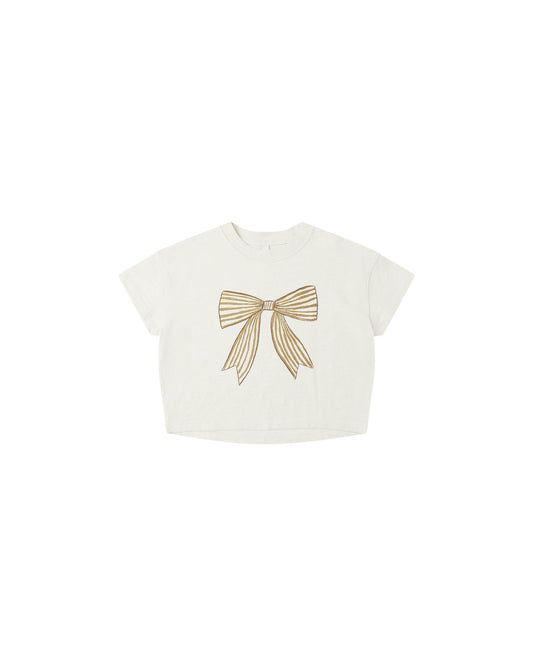 Boxy Tee w/Bow - Rylee + Cru