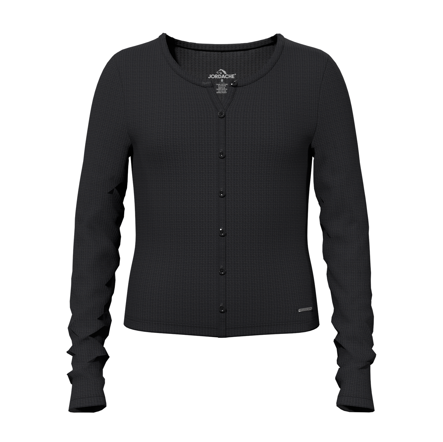 Faux Button Cardigan Wrap - Jordache