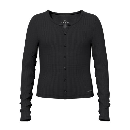 Faux Button Cardigan Wrap - Jordache