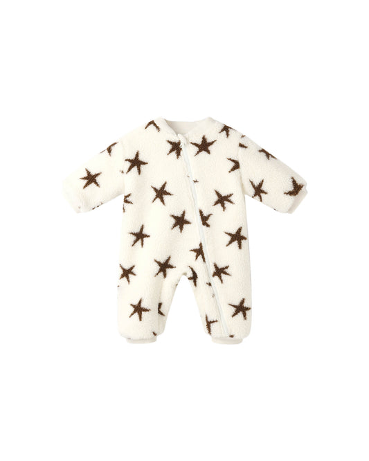 Shearling Baby Jumpsuit Stars - Rylee + Cru