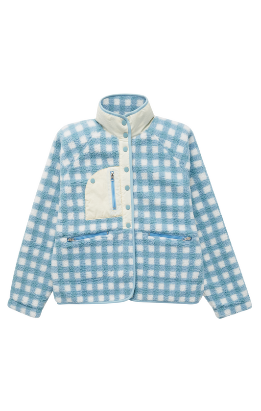 Sky Blue Gingham Grace Jacket - Happy Camp3r