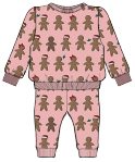 Baby Jax jogger set - gingerbread cookie Coop