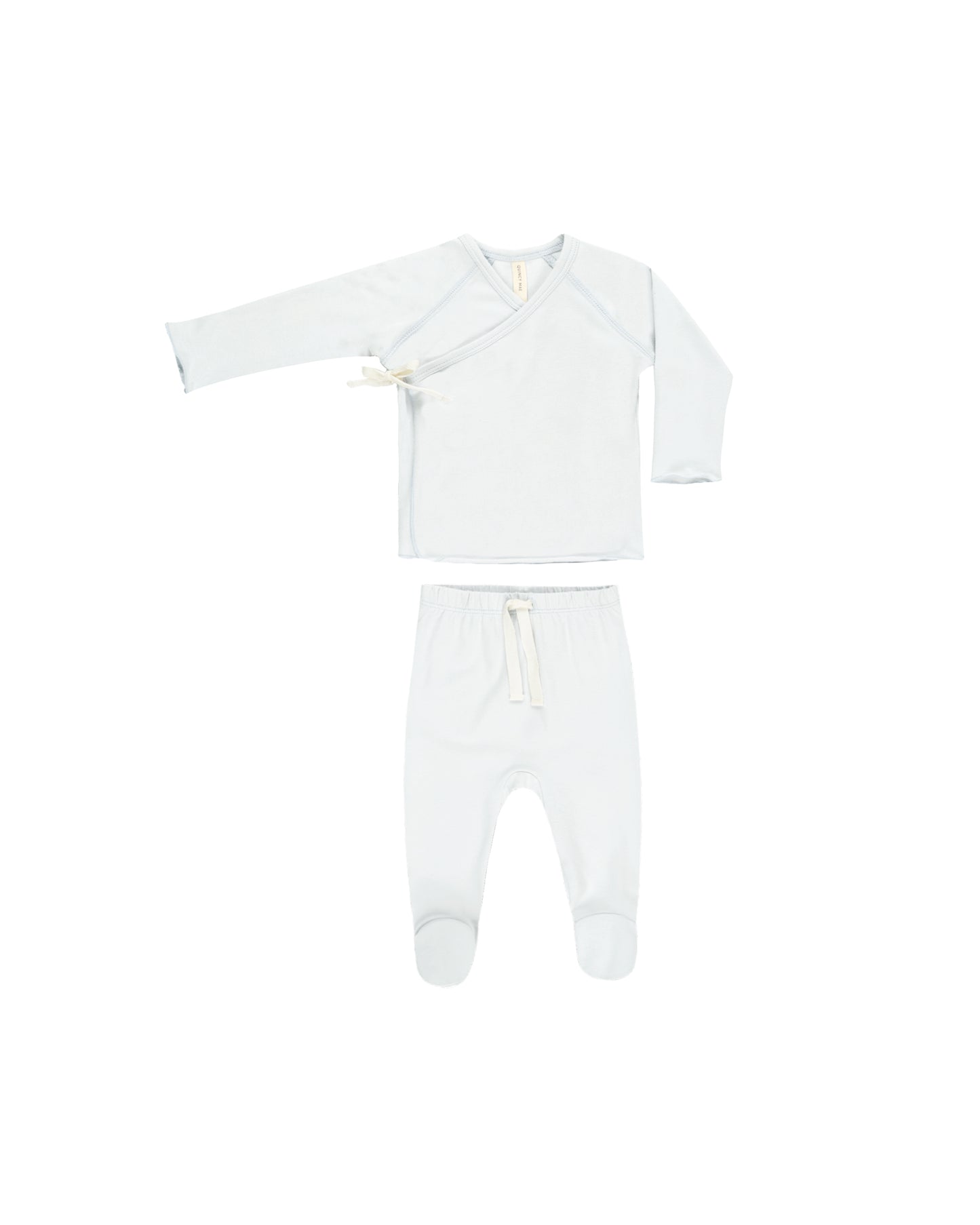 Wrap Top + Footed Pant Set - Quincy Mae